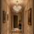 Candelabru din Cristal VALMONT Nobile 6xE14, auriu, D40 cm, reglabil