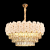 Candelabru din Cristal PETAL Magno 13xE14, D60 cm, Auriu, Reglabil