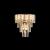 Candelabru tip aplica din cristal VELMONT, 3xE14, 26 cm, auriu