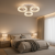 Lustra LED RONDA Nobile 46W cu telecomanda, 3 cercuri, dimabila, alb