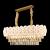 Candelabru din cristal PETAL Regalis, 12xE14, auriu, 80x30 cm