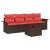 Set de canapea cu pernă 5 pcs Maro poliratan GartenMobel Dekor