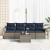 Set de canapea cu pernă 5 pcs Gri poliratan GartenMobel Dekor