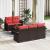 Set de canapele pentru grădină cu pernă 6 pcs Maro poliratan GartenMobel Dekor