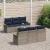 Set de canapele pentru grădină cu pernă 7 pcs Gri poliratan GartenMobel Dekor