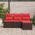 Set de canapele pentru grădină cu pernă 4 pcs Maro poliratan GartenMobel Dekor