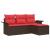 Set de canapele pentru grădină cu pernă 4 pcs Maro poliratan GartenMobel Dekor