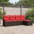 Set de canapele pentru grădină cu pernă 5 pcs Maro poliratan GartenMobel Dekor