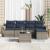 Set de canapele pentru grădină cu pernă 6 pcs Gri poliratan GartenMobel Dekor