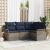 Set de canapele pentru grădină cu pernă 4 pcs Gri poliratan GartenMobel Dekor