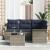 Set de canapele pentru grădină cu pernă 5 pcs Gri poliratan GartenMobel Dekor