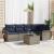 Set de canapele pentru grădină cu pernă 6 pcs Gri poliratan GartenMobel Dekor