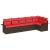 Set de canapele pentru grădină cu pernă 6 pcs Maro poliratan GartenMobel Dekor
