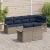 Set de canapele pentru grădină cu pernă 7 pcs Gri poliratan GartenMobel Dekor