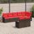 Set de canapele pentru grădină cu pernă 8 pcs Maro poliratan GartenMobel Dekor