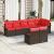 Set de canapele pentru grădină cu pernă 8 pcs Maro poliratan GartenMobel Dekor