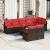 Set de canapele pentru grădină cu pernă 9 pcs Maro poliratan GartenMobel Dekor