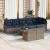 Set de canapele pentru grădină cu pernă 9 pcs Gri poliratan GartenMobel Dekor