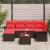 Set de canapele pentru grădină cu pernă 7 pcs Maro poliratan GartenMobel Dekor