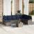 Set de canapele pentru grădină cu pernă 9 pcs Gri poliratan GartenMobel Dekor