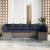 Set de canapele pentru grădină cu pernă 7 pcs Gri Rattan poli GartenMobel Dekor