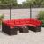 Set de canapele pentru grădină cu pernă 10 pcs Maro poliratan GartenMobel Dekor