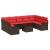 Set de canapele pentru grădină cu pernă 10 pcs Maro poliratan GartenMobel Dekor