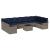 Set de canapele pentru grădină cu pernă 11 pcs Gri poliratan GartenMobel Dekor