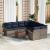 Set de canapele pentru grădină cu pernă 9 pcs Gri poliratan GartenMobel Dekor