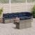 Set de canapele pentru grădină cu pernă 9 pcs Gri poliratan GartenMobel Dekor