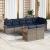 Set de canapele pentru grădină cu pernă 9 pcs Gri poliratan GartenMobel Dekor