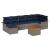 Set de canapele pentru grădină cu pernă 8 pcs Gri poliratan GartenMobel Dekor
