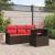 Set de canapele pentru grădină cu pernă 5 pcs Maro poliratan GartenMobel Dekor