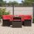 Set de canapele pentru grădină cu pernă 7 pcs Maro poliratan GartenMobel Dekor