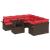 Set de canapele pentru grădină cu pernă 9 pcs Maro Rattan poli GartenMobel Dekor