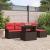Set de canapele pentru grădină cu pernă 6 pcs Maro poliratan GartenMobel Dekor