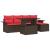 Set de canapele pentru grădină cu pernă 6 pcs Maro poliratan GartenMobel Dekor
