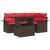 Set de canapele pentru grădină cu pernă 5 pcs Maro poliratan GartenMobel Dekor