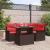 Set de canapele pentru grădină cu pernă 5 pcs Maro poliratan GartenMobel Dekor
