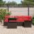 Set de canapele pentru grădină cu pernă 6 pcs Maro Rattan poli GartenMobel Dekor