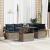 Set de canapele pentru grădină cu pernă 6 pcs Gri Rattan poli GartenMobel Dekor