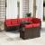 Set de canapele pentru grădină cu pernă 9 pcs Maro Rattan poli GartenMobel Dekor
