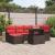 Set de canapele pentru grădină cu pernă 7 pcs Maro poliratan GartenMobel Dekor