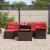 Set de canapele pentru grădină cu pernă 7 pcs Maro poliratan GartenMobel Dekor