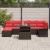 Set de canapele pentru grădină cu pernă 8 pcs Maro poliratan GartenMobel Dekor