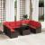 Set de canapele pentru grădină cu pernă 10 pcs Maro Rattan poli GartenMobel Dekor
