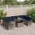 Set de canapele pentru grădină cu pernă 10 pcs Gri Rattan poli GartenMobel Dekor