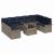Set de canapele pentru grădină cu pernă 10 pcs Gri Rattan poli GartenMobel Dekor