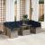 Set de canapele pentru grădină cu pernă 10 pcs Gri Rattan poli GartenMobel Dekor