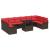 Set de canapele pentru grădină cu pernă 11 pcs Maro Rattan poli GartenMobel Dekor